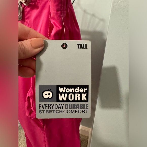 New Wonderwink Wonderwork Fuchsia pink Women Scrub Pants 2XL Tall 2XT Wink Work - Picture 3 of 13
